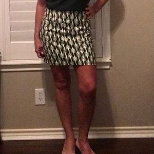 3/$25!!  New Letter Print  Lined Mini Skirt with split Size Medium/6